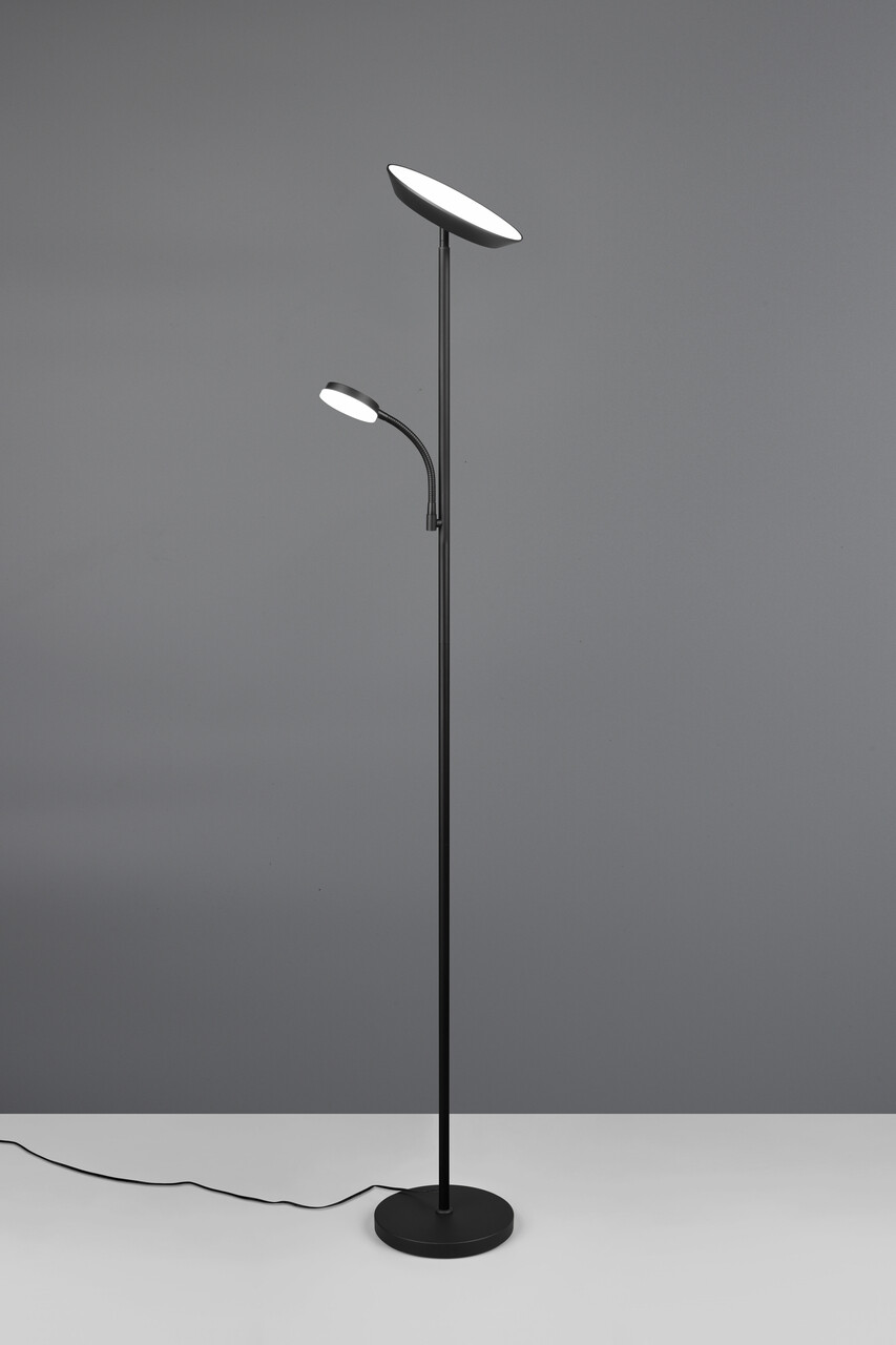 Lampadar Specter, RL NOW, 25/9.3x178 cm, 17W/4.5, 2x SMD, metal, negru mat - imagine 7